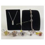 .925 Sterling Silver bracelet 7.51g TW, Rings,