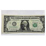 Miscut $1 Bill