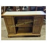 Wood Cabinet With 2 Doors & Phimica Top (38.5 in.