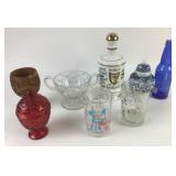 Crystal, Enamel Decorated, Blue White Ceramics, Di