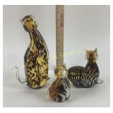 Art Glass Cat Figurines