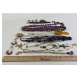 Costume Jewelry: Corocraft shell gold tone