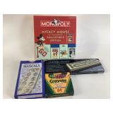 Monopoly Mickey Mouse Crayola Mancala Cribbage