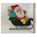 Christmas Melted Plastic Popcorn Santa and Sleigh