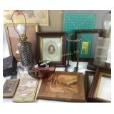 Framed Artwork, Lamps, Vintage Ephemera, Frames, H