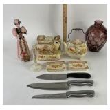 Ceramic Serveware, Wheaton Amethyst Vase, Avon Fi