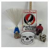 Grateful Dead Parking Sign, Skull Decor