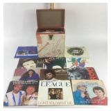 45 RPM Records With Carrying Case, Rod Stewart, Hu