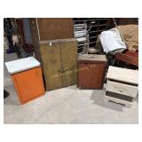 Garage cabinets, side table