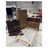 Cabinet, wood twin bed, Table