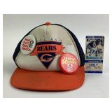 Chicago Bear 1988 Game 4 Ticket & Bears Hat With