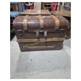 Wood & Metal Trunk (28 in. X 17 in. X 21 in. H)