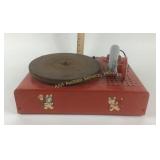 Twin Products Model 300 Red Tin Electric Phonograp