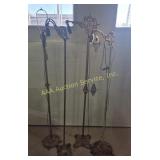 Metal Base Floor Lamps (4) Some Need Re-Wired
