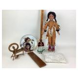Cribbage Score Board, Spinning Wheel, Native Ameri