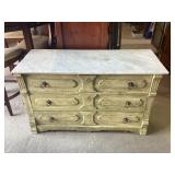 Marble top chest of drawers