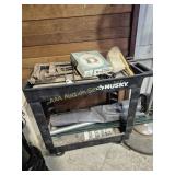Husky Wheeled Utility Cart With Large Metal