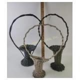 Wicker Decorative Cemetery Baskets