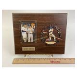 Mickey Mantle Baseball Clock and Plaque