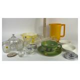 Pyrex Dish, Tupperware Pitcher, Heritage Trinket B