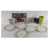Homer Laughlin Plates, Pet Frames, Mixed Decor