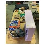 Decorative Bottles, Wooden Shelf, Blanket, Bag, Wo