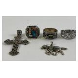 .925 Sterling Silver Cross pendant, 4.88g Tw ,