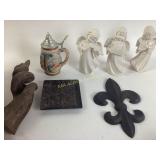 Goebel Angels, Ceramic Stein, Metal Decor