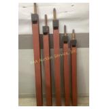 Wooden Organ Pipes in C, C#, E, F