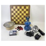 Roseville Dutch Oven, Canon Camera, Checkers board
