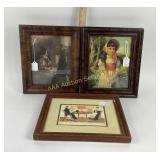 Framed Art Prints with Portraits and Genre Scenes