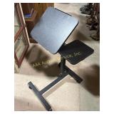 Rolling laptop stand, adjustable height