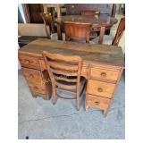 Wood Desk With Chair