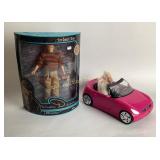 James Dean Action Figure, Barbie with Pink Car