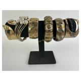 Costume Jewelry Bangle Bracelets: Gold tone and