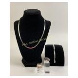 .925 Sterling Silver marked Herringbone chain,