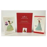 (3) Disney Princess Keepsake Ornaments
