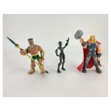 (3) Thor, Shuri, and Namor Action Figures