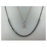 (2) 925 Sterling Silver Necklaces with Magnetic Cl