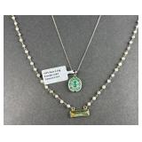 (2) Sterling Silver Necklaces, Made in India, with
