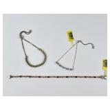 (3) 925 Sterling Silver Bracelets, two made in Ind