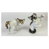 (2) Rosenthal Porcelain Cat Figurines