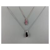 (2) 925 Sterling Silver Necklaces made in India wi