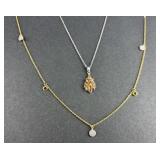 (2) Sterling Silver Necklaces with Magnetic Clasps