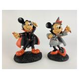 Vampire Mickey and Witch Minnie Figurines