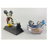 Mickey Mouse Tape Dispenser and Pocahontas Trinket