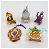 (5) Figment and Orange Bird Epcot Ornaments