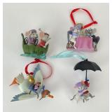 (4) The Rescuers and Rescuers Down Under Ornaments