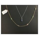 (2) 925 Sterling Silver Necklaces with Magnetic Cl