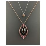 (2) 925 Sterling Silver Necklaces with Magnetic Cl